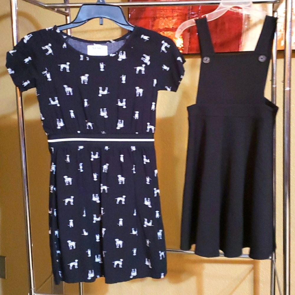 Two black big girl dress size 8